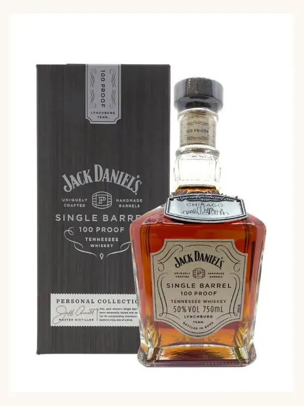 Jack Daniel's 100 Proof Single Barrel "Chicago" Personal Collection Tennessee Whiskey 750mL gift pack