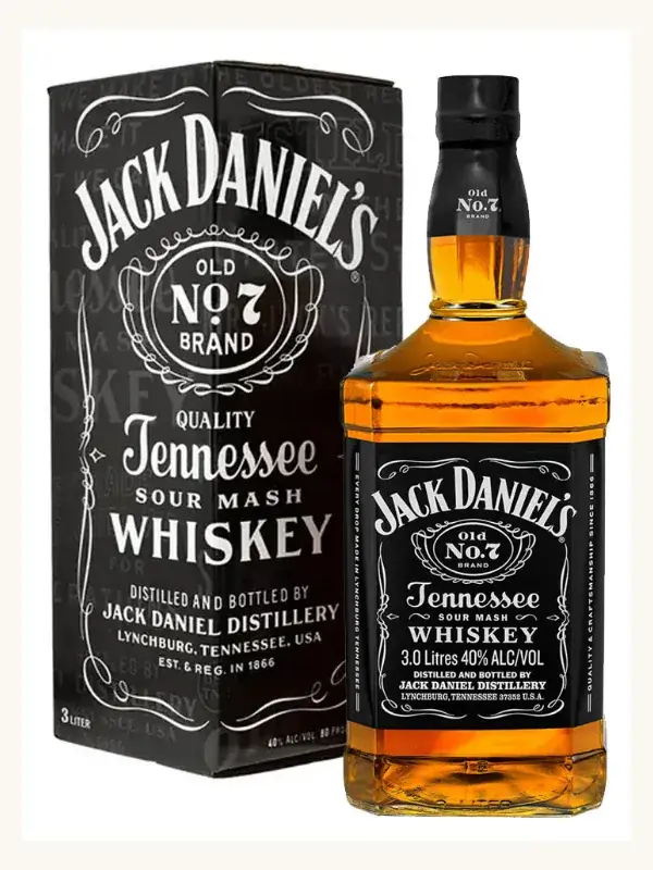 Jack Daniel's Old No.7 Double Magnum Tennessee Whiskey 3L whiskey bottle