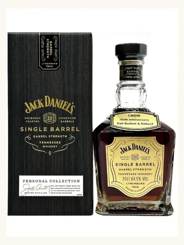 Jack Daniel's Single Barrel Barrel Strength Full Bodied & Robust #5 LMDW 65th Anniversary Tennessee Whiskey 700mL whiskey bottle