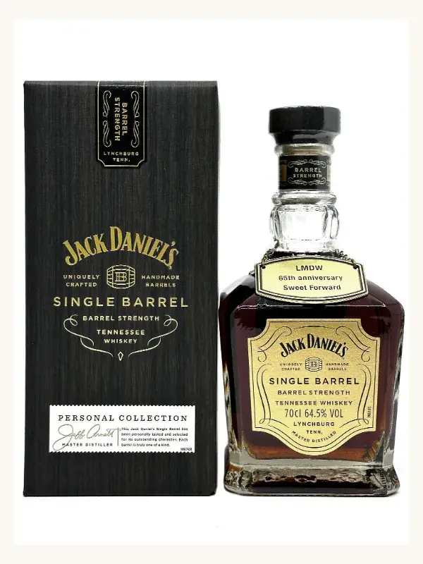 Jack Daniel's Single Barrel Barrel Strength Sweet Forward #5 LMDW 65th Anniversary Tennessee Whiskey 700mL whiskey bottle