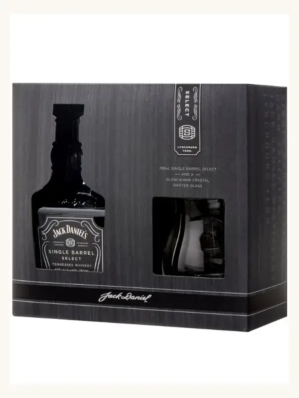 Jack Daniel's Single Barrel Select Tennessee Whiskey 700ml + Glencairn Snifter Glass gift pack
