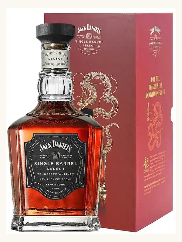 Jack Daniel's Single Barrel Select Year Of The Dragon 2024 Tennessee Whiskey 750mL whiskey bottle