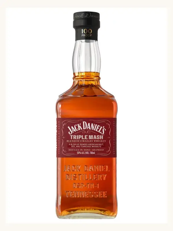 Jack Daniel's Triple Mash Blended Straight Tennessee Whiskey 700mL whiskey bottle