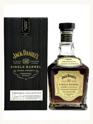 Jack Daniel's Single Barrel Barrel Strength Flavourful & Balanced #5 LMDW 65th Anniversary Tennessee Whiskey 700mL whiskey bottle