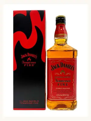Jack Daniel's Tennessee Fire With Gift Box Cinnamon Whiskey Liqueur 1L gift pack