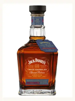 Jack Daniel's Twice Barreled Special Release 2022 American Single Malt Tennessee Whiskey 700mL whiskey bottle