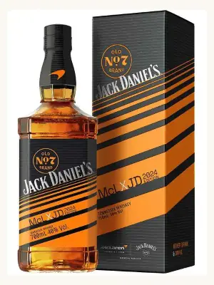 Jack Daniel's x McLaren Limited Edition 2024 Tennessee Sour Mash Whiskey 700mL whiskey bottle